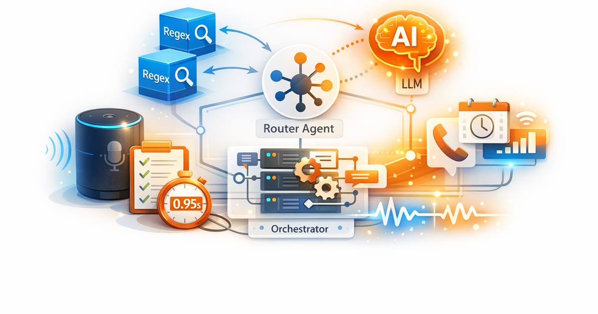 My Voice Router That Refuses to Think: Pattern‑First Multi‑Agent Orchestration for Sub‑Second Latency