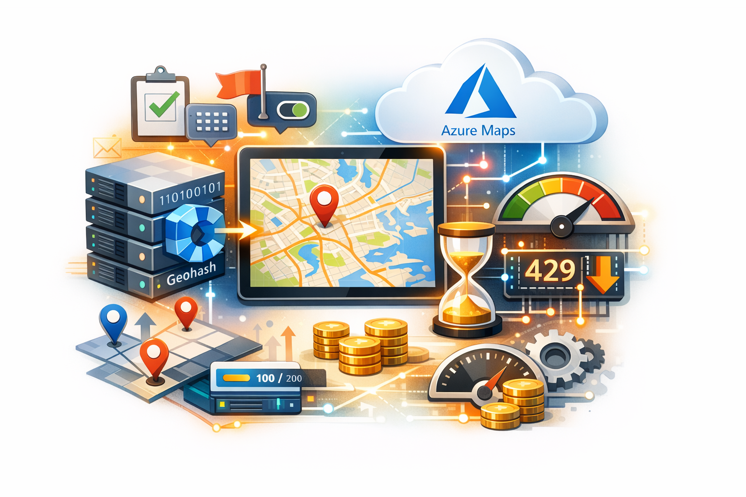 Cache-First Geocoding with Azure Maps: Key Topology, TTL Heuristics, and Quota Smoothing